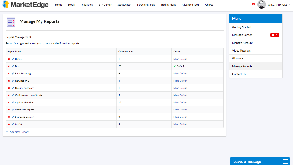 New Custom Report Formatting